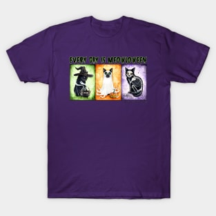 Every Day is Meowloween (Green) T-Shirt